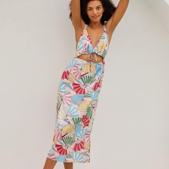 NWT Anthropologie Loba Rosa Mariana Cutout Dress Small